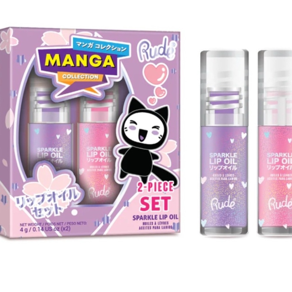 Rude Manga Collection Sparkle Lip Oil Set